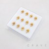 SUNFLOWER MULTI CZ MARQUISE LEAF POLISH 316L SURGICAL STEEL L-SHAPE NOSE BOX